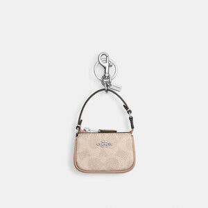 Coach Mini Nolita Bag Charm In Signature Canvas NWT